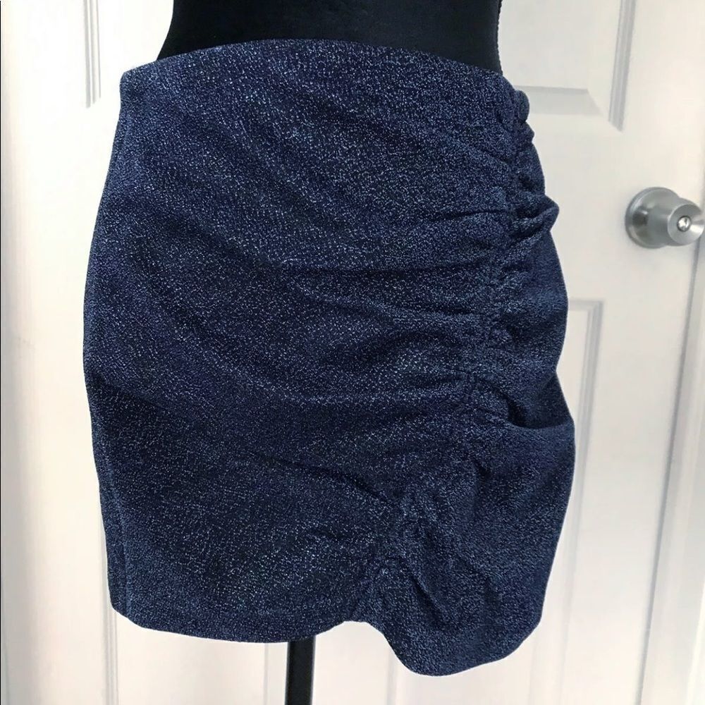 Trafaluc collection ZARA skirt metallic blue sz L